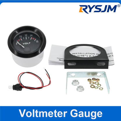 Auto Temperature Meter with Sensor 1/8 NPT 52mm LED Digital Oil /Water Temp Indicator PSI Oil Press Black Gauge Fit Gasoline Car