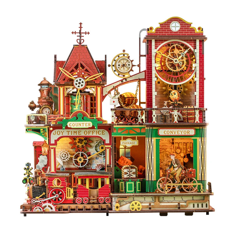 New DIY Big Doll House Wooden Miniature Kit Furniture Litht Dollhouse Furniture Handmade Case Model Assembly Toys Birthday Gifts