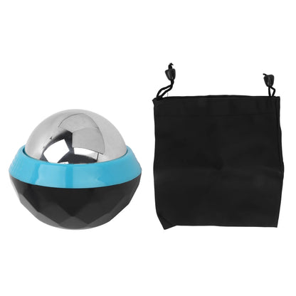 Cold Massage Roller Ball Handheld Heat Relief Stainless Steel Rolling Ice Ball Blue Black Cold Compress Massage Ball