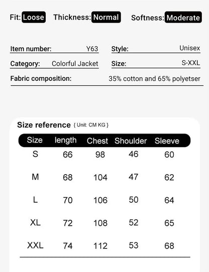 Usa Art Letters R And Circles Baseball Jersey Male Trendy Button Top Retro Loose Jacket Unisex Autumn Fleece Soft Clothing
