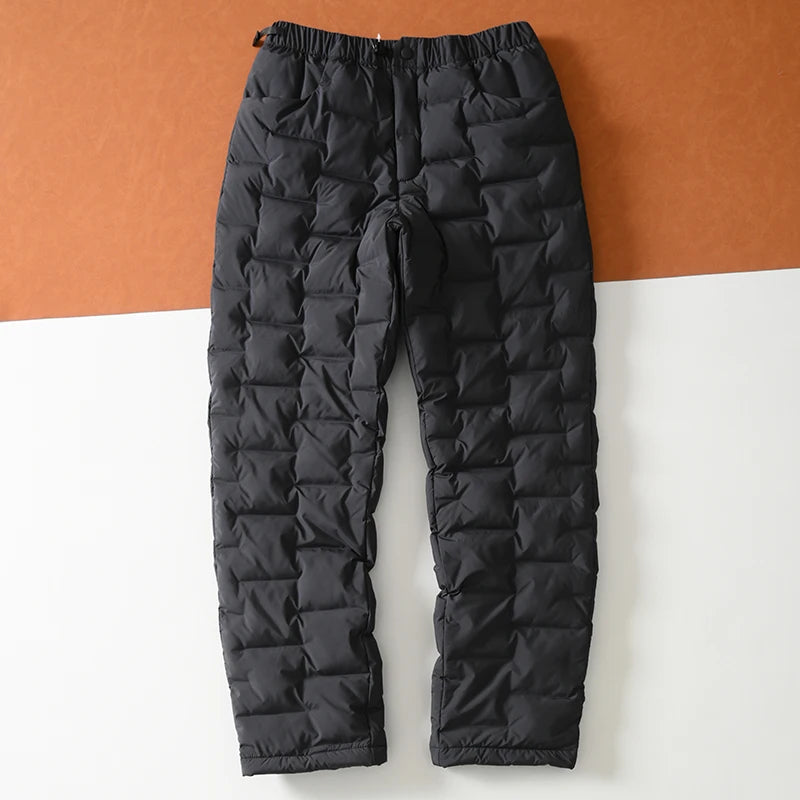 Thickened Winter Ski Pants Men Women Straight Leg Polar Cold Resistant Warm Cotton Trousers Fashionable Long Pants Pure Color