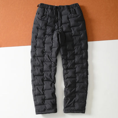 Thickened Winter Ski Pants Men Women Straight Leg Polar Cold Resistant Warm Cotton Trousers Fashionable Long Pants Pure Color