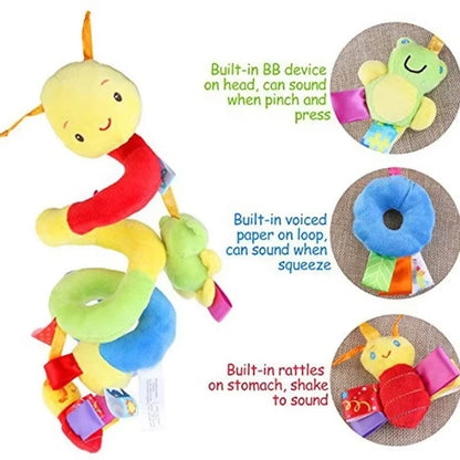 Sensory Baby Plush Rattle Toys Stroller Musical Mobile Hanging Toys Baby Rattles Mobiles Babies Newborns Games Toy 0 6 12 Months
