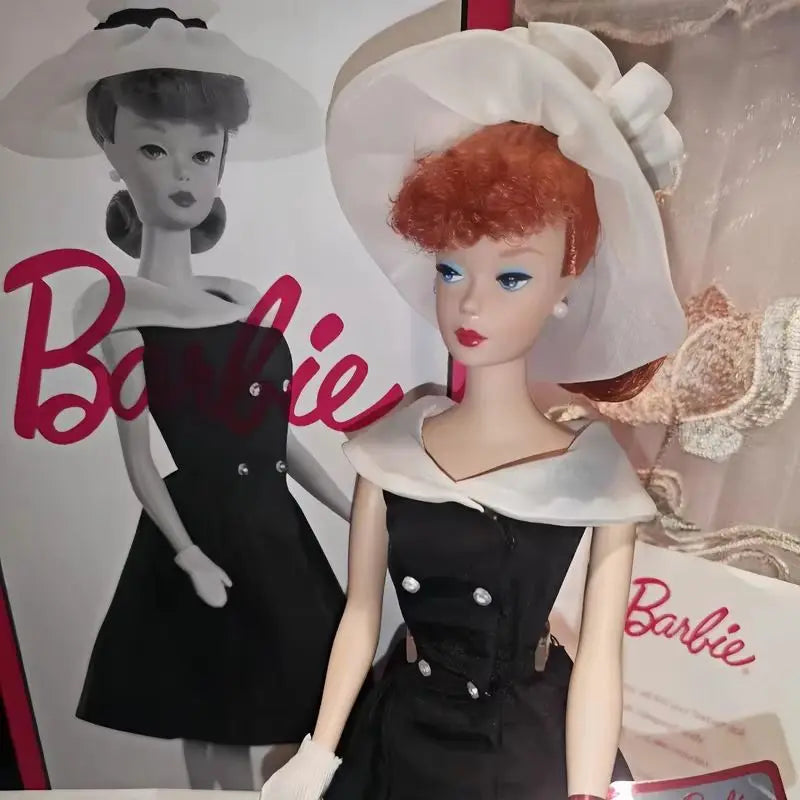 Genuine Barbie Signature Gold Label Gift Box Classic 1962 Collector'S Item Barbie Doll Black And White Princess Evening Dress
