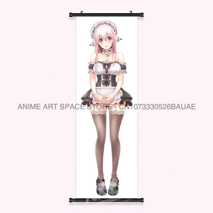 Video game Wall Artwork Canvas Scrolls Picture Anime Movie Role Poster Hanging Painting Print Home Decoration For SUPER SONICO