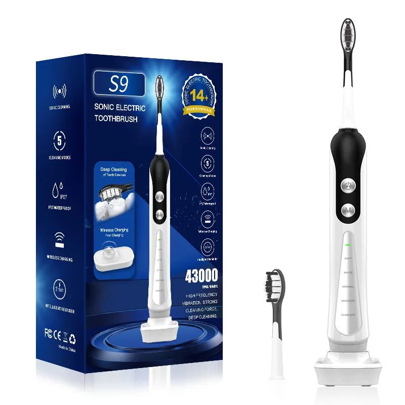 S9 Sonic Electric Toothbrush Cordless USB Rechargeable Whitening Toothbrush Waterproof Ultrasonic Automatic Tooth Brush