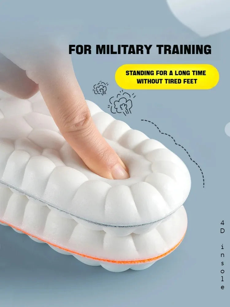 4D Cloud Cushion Insoles for Sneakers Arch Support Breathable Inserts Soft Comfort Pads for Plantar Fasciitis & All-Day Standing