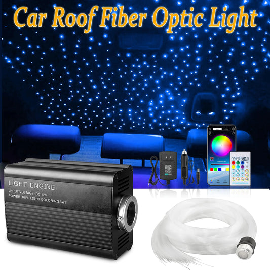 Car Starry Sky Light Auto Home Fiber Optic Lights Atmosphere Lamp Music Control Ceiling Lights RGB 12W 8 Colors Car Styling DIY