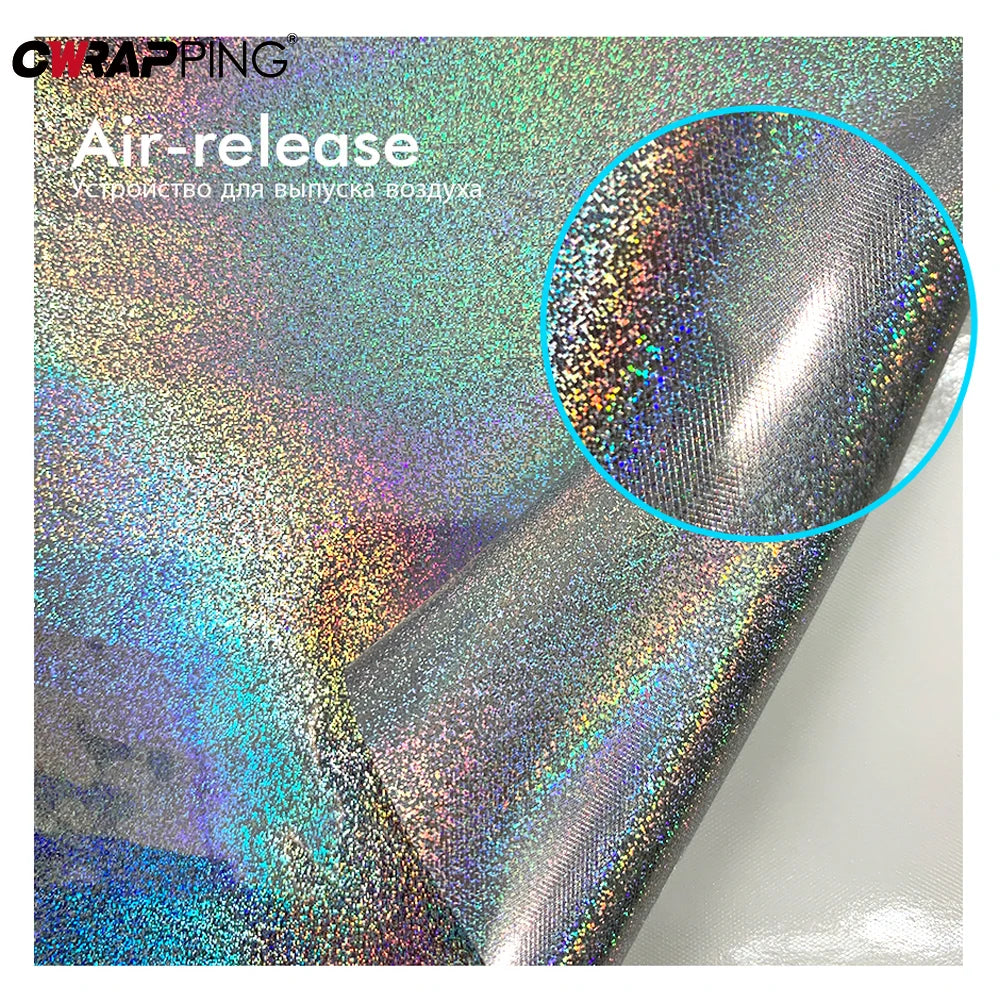 Car Stickers Laser Dot Silver Sticker Vinyl Wrap Diy Car Body Color Change Sticker Waterproof Scratch Resistant Car Accessories