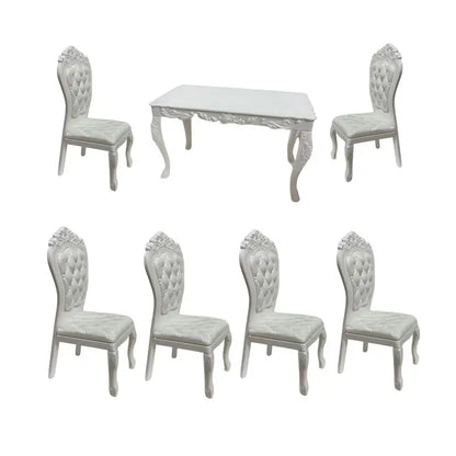 7 Items / Lot Miniature Dollhouse Furniture Dinning Table Chair For Doll Computer Desk Fast Shipping Thing Girl' Play Toy Gifts
