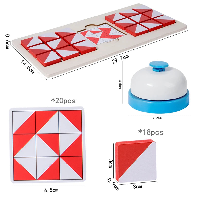 Wooden Two-Player Battle Blocks Concentration And Logic Training Interactive Board Game Puzzle Space Three-Dimensional