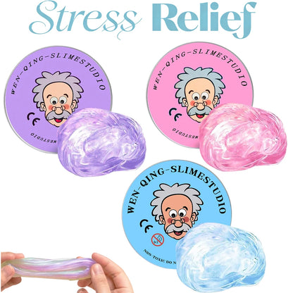 New Stress Relief Toys Old Man Liquid Squishy Transparent Crystal Slime Fluffy Foam Putty Kids Safe Bouncy Stretchy Color Slime