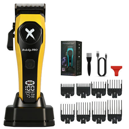 BRDCLIP Professional 7500RPM Barber Hair Clipper Set DLC Blade Base Charger 2-Speed Hair Trimmer Salon Use for Men Shaver