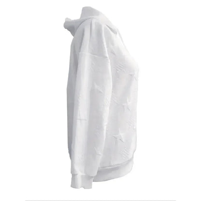 Women's Casual Plus Size 1XL-5XL Long Sleeve Hoodie Ladies Fashion Solid Color Loose Drawstring Hoodie Sweatshirt