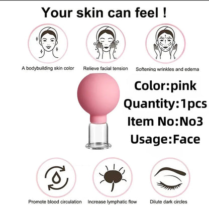 Tuhopeta Vacuum Cupping Glass Jar Cellulite Massager Acupuncture Suction Cup Slimming FatBurning Health Care Chinese MedicalTool