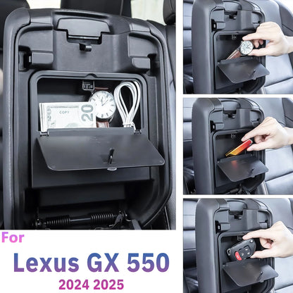 For Lexus GX 550 2024 2025 Hidden Storage Box Armrest Storage Intimate Item Privacy Storage Organizer for GX550 Accessories