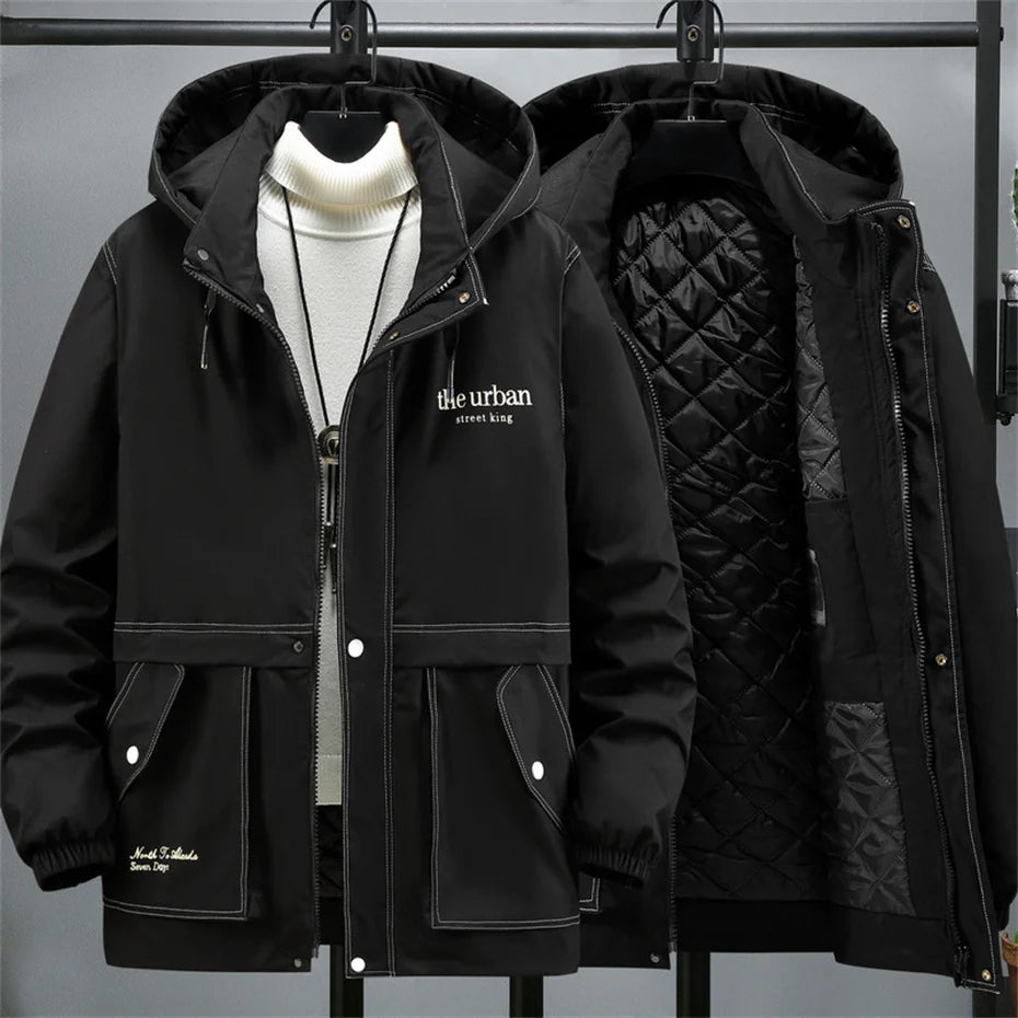 12XL 10XL Plus Size Parkas Men Winter Thick Jacket Coat Fashion Casual Cargo Parkas Male Big Size 12XL