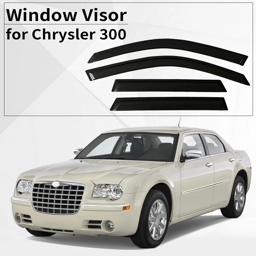 Window Visor for Chrysler 300 2005 2006 2007 2008 2009 2010 Wind Deflectors Rain Guards Door Visor Vent Shades Ventvisor