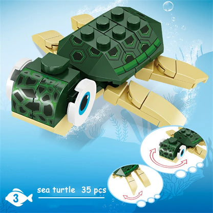 Shark Ocean Animal Building Block Toy - Enhance Hands-On Skills, Deepen Understanding of Marine Life, Perfect Fun Playtime Toy