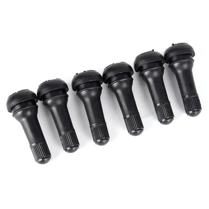 10Pcs TR413 Snap In Type Rubber Valve Tool Set Tubeless Tyre Valves Stems Rubber Valve Stems Car Accessories Parts Replacement