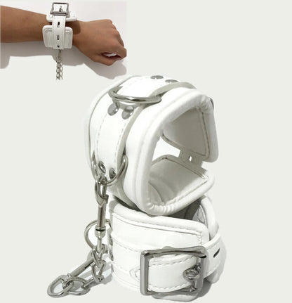 Bondage Kits Extendable Products Leather Restraint Set Handcuffs Ankle Cuffs Bdsm Toys For Couples Women 18 Adult Games