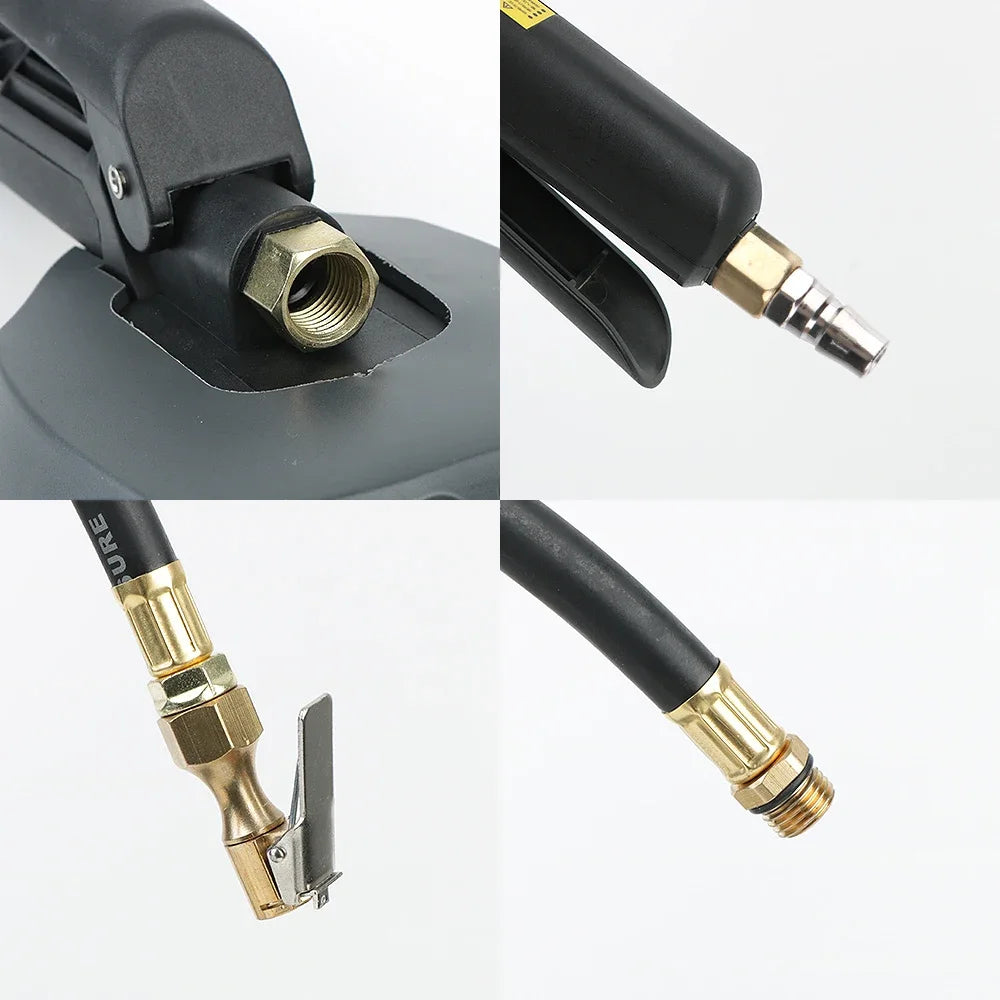 Multi-Unit Tire Inflator Gauge 0-18Kg/cm² 0-1800KPA 0-255PSI 0-18Bar Digital Display For Car Bike Tire Pressure Monitoring