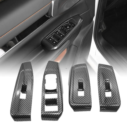 Fit for Ford Ranger 2024 2025 Interior Protection Sticker Carbon Fiber Grain Gear Shift Panel Cover Trim