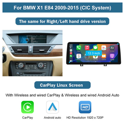 1920*720 Linux Touch Screen Wireless Carplay Android Auto Car Multimedia Player Display For BMW X1 E84 2009-2015 CIC