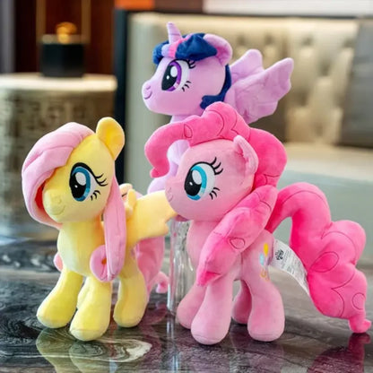 Original My Little Pony Plush Toys Applejack Rainbow Dash Twilight Sparkle Pinkie Pie Rarity Fluttershy Stuffed Doll Kid Gift