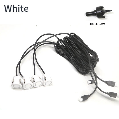 4pcs 18.5mm Car Parking Sensor Park tronic Reverse Probe Black Red Grey Silver White for Vehicles Sensor Fitting