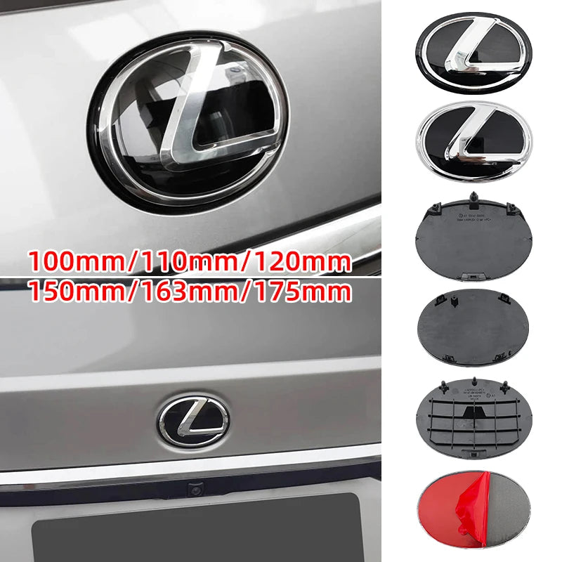 3D Front Grille Emblem Rear Trunk Badge Replacement Sticker for Lexus GS GX IS LS LX NX RX RX270 Ct200h IS250 ES 220D IS300