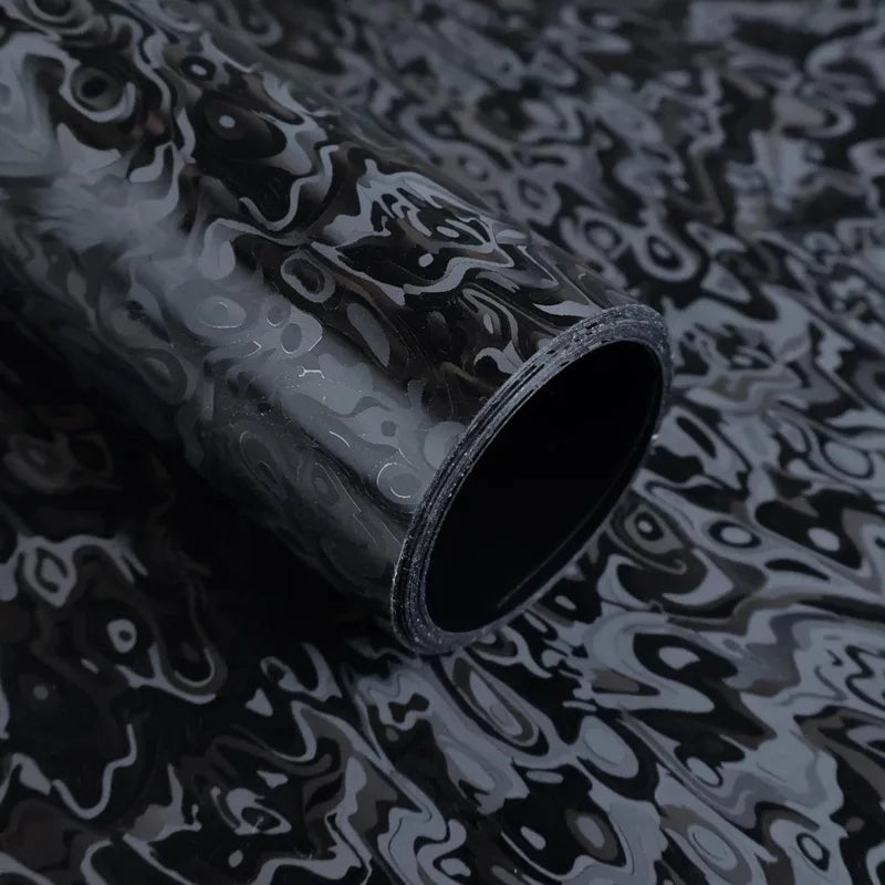 Premium PET Black Cosmic Ghost Textured Vinyl Wrap Film Self Adhesive Decal Car Wrapping