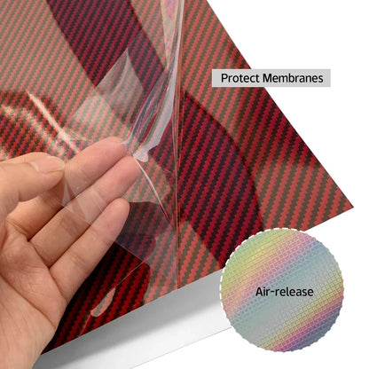 Red Series Wrap Vinyl Car Wrapping Film Bubble-free Vehicle Decoration PET Waterproof External Car Stickers Carbon Fiber Glossy
