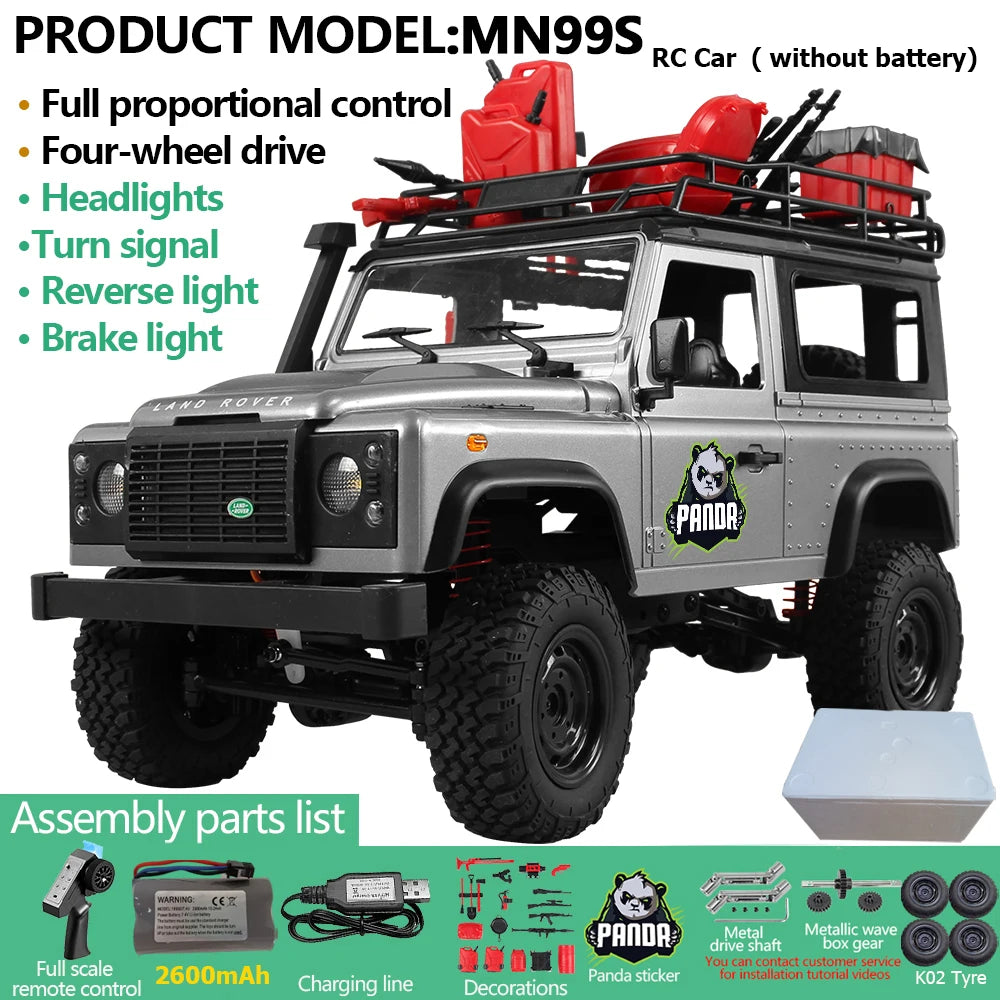 Upgrade MN99S MN98 1:12 RC Car MN Model RTR 2.4G Remote Control Car Climbing Defender 4WD RC Truck Off-road RC Toys As Kids Gift