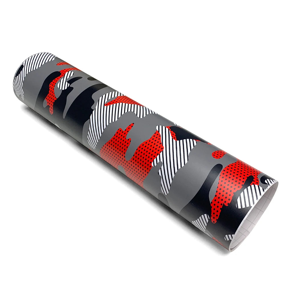 Auto Film PVC Vehicle Wrap Vinyl for Motorcycle Polka Dot Camo Car Stickers DIY Waterproof Car Wrapping Sticker Accessories