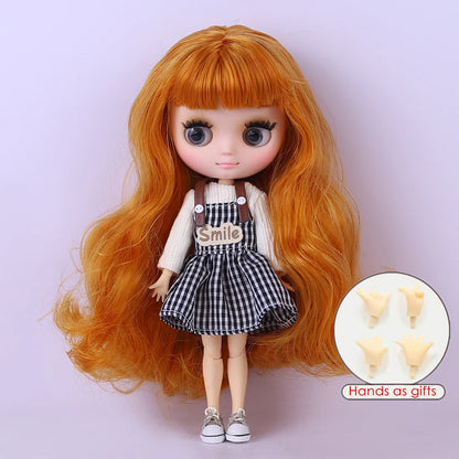 ICY DBS Middie Blyth Doll 1/8 Scale BJD Jointed White Skin with Matte Finish and Cute Outfit 20 cm Doll Toy Gift for Girls