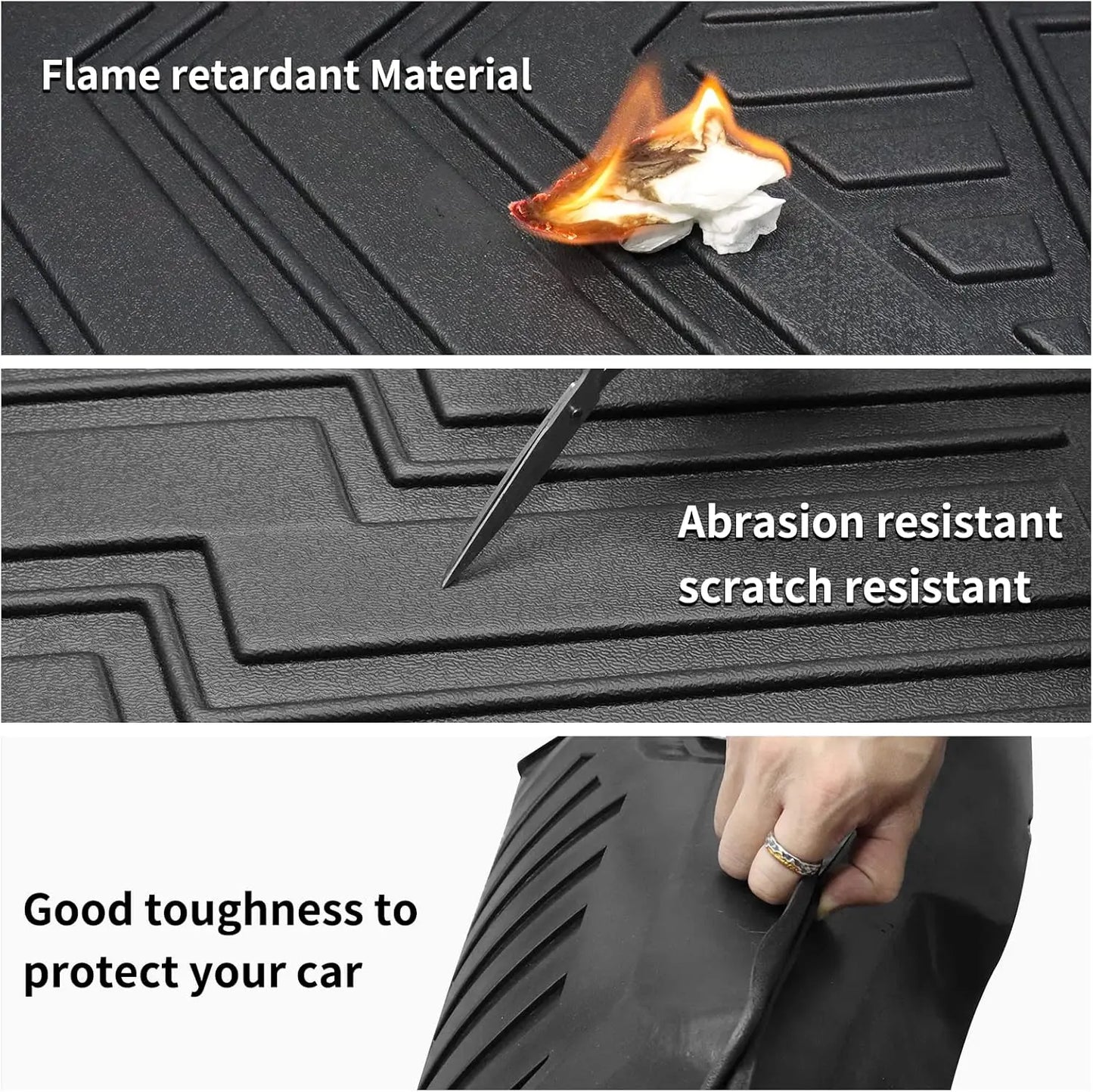 Floor Mats Waterproof Anti-Slip For Toyota Land Cruiser Prado 250 J250 LC250 All Weather Front Rear Cargo Liner Mat 2024 2025