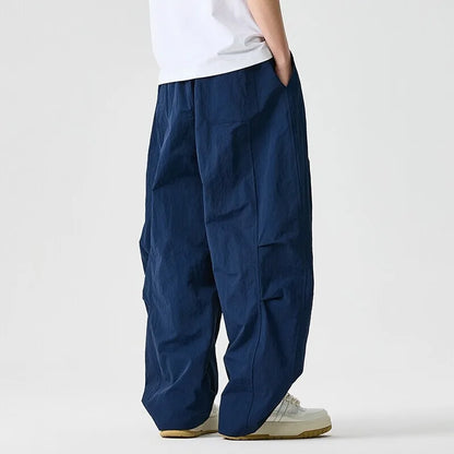 Wide Leg Pants Men and Women 2026 New Light Thin Solid Casual Harun Pants Elastic Waist Loose Oversize Fashion Trendy Streetwear