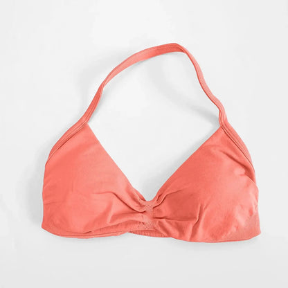 Impact Strappy Bra Gym Top Backless Yoga Bra Removable Cups Women Workout Clothing Seamless Bras Scrunch Workout Yoga Tank