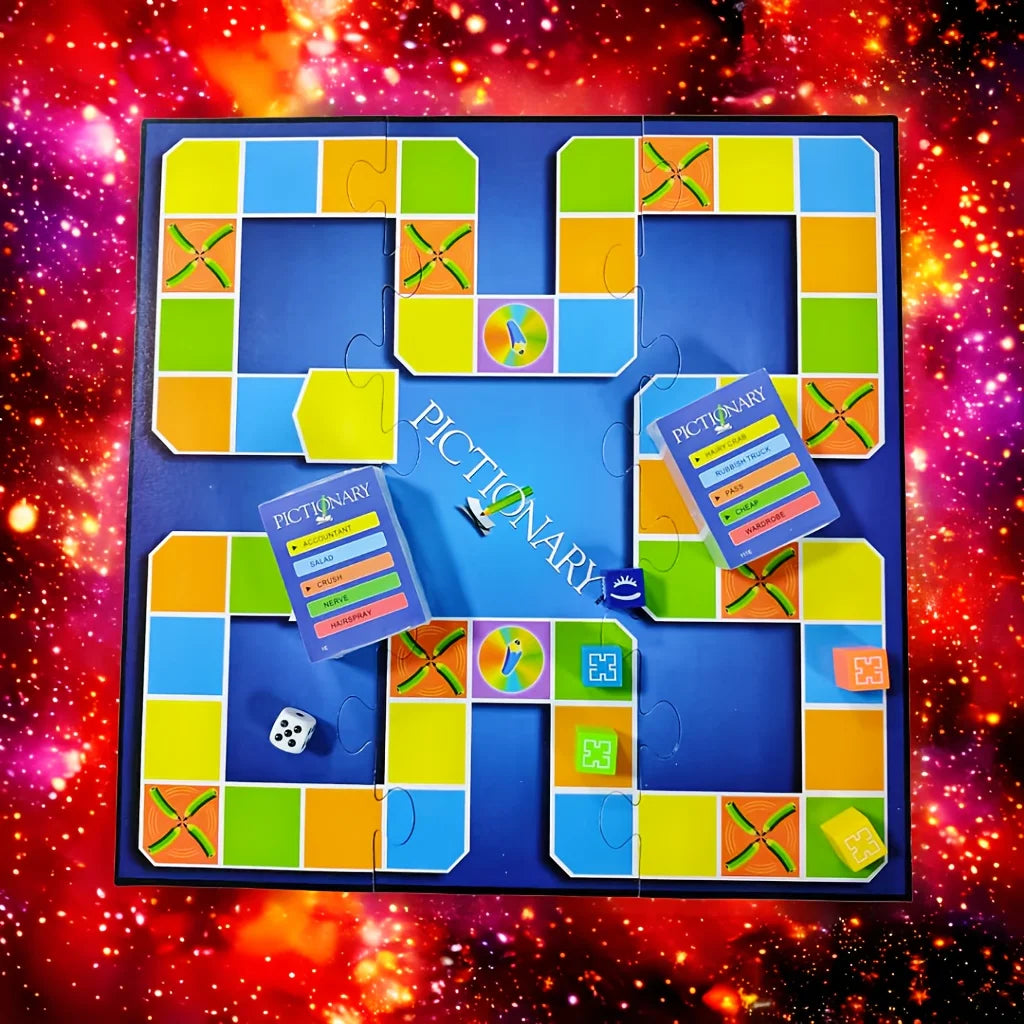 Pictionary (Party Version), a Game Specifically Designed for Parties, a Card Game, a Board Game, Suitable as a Gift (Colors May Vary Slightly)