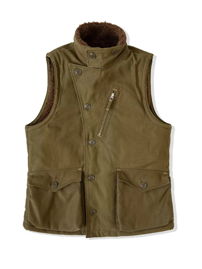 Red Tornado Heavy Aviators Vest Vintage Style Men's Wool Alpaca Lined Waistcoat