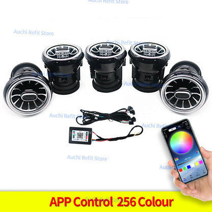 256 Colours LED Air Vents For Audi TT 2007-2014 APP Control Car AC Conditioner Turbo Outlet Decoration Lamp Ambient light Refit