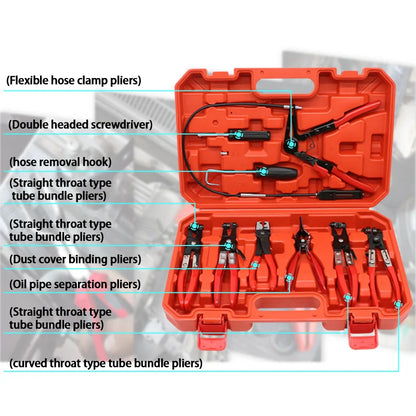 9Pcs General Motors hose snap ring pliers tool set flexible cable clamp removal tool oil seal auto repair tool