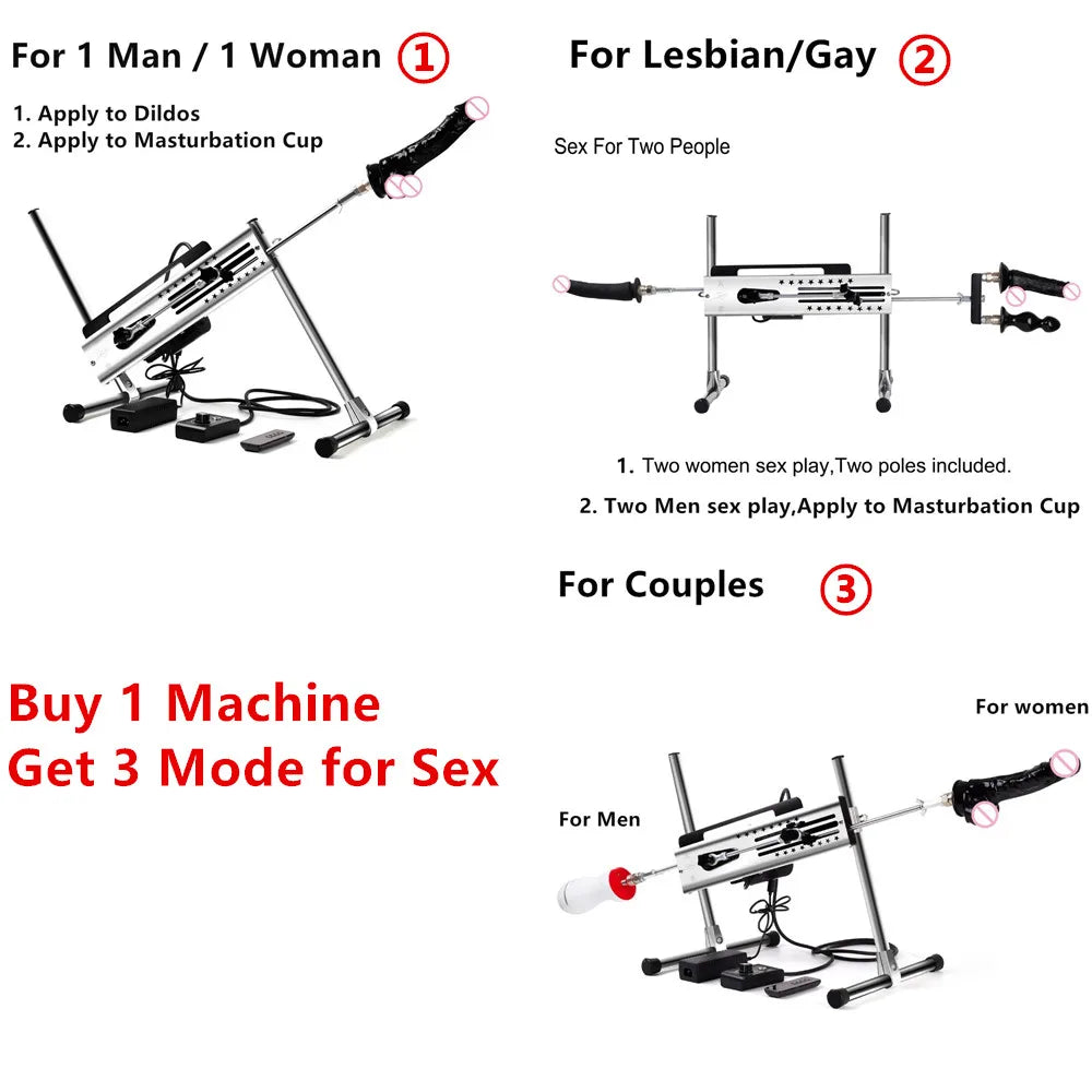 Stroke 3-15cm Automatic Masturbation Dildo Sex Machine Erotic Toys for Couples Women Men Adult Games Sextoys BDSM Furniture Shop