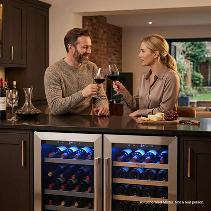30 Inch Wine Cooler Refrigerator Stainless Steel Glass Door Embedded in The Wine Cabinet, built-in under Counter Beverage Wine Cooler