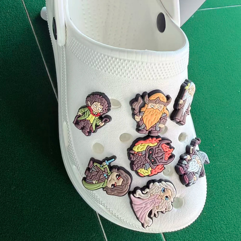 16-100pcs Tot Toys Trend Cartoon Figure Shoe Charms For Sandals, Shoe Decoration Accessories Shoe Pins Great Gift For Men Women