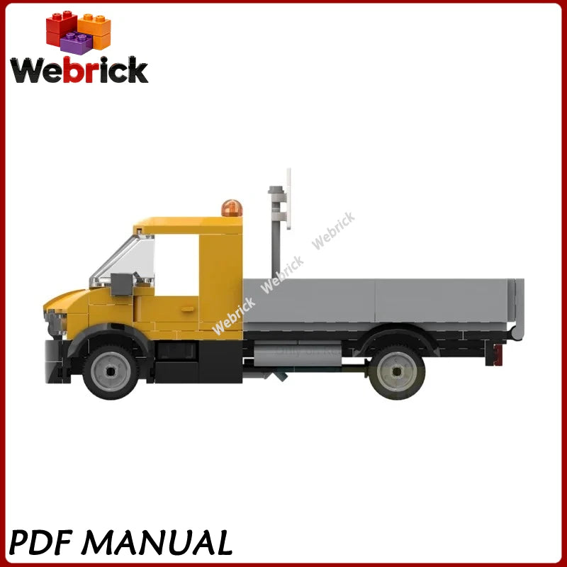 Practical Light Van Building Blocks Kit, DIY Assembly Urban Logistics Car for Hobby Enthusiasts Decor