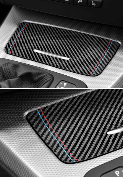 For BMW E90 E92 E93 Made of Alcantara/Carbon Fiber Leather Center Console Storage Box Cover Trim Sticker Car Interior Accessory