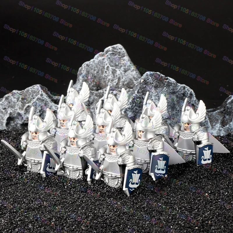 Medieval Knights Building Blocks Warrior Soldiers Crusaders Hospital Teutonic Knight Legion Figures Block Toys Accessories