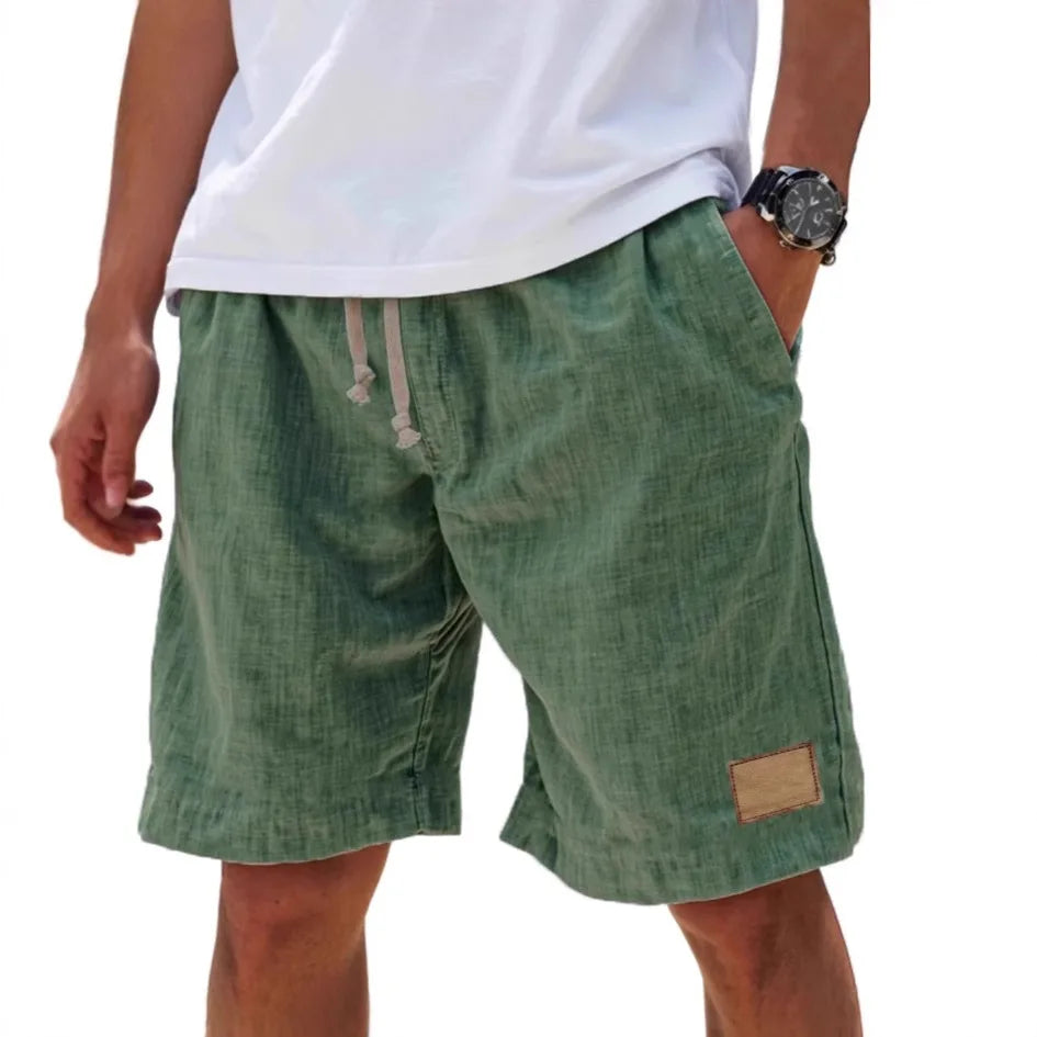 Retro Cotton Linen Shorts for Men Fashion Streetwear Men's Casual Loose Short Pants Roupas Harajuku Linen Shorts Men Clothing